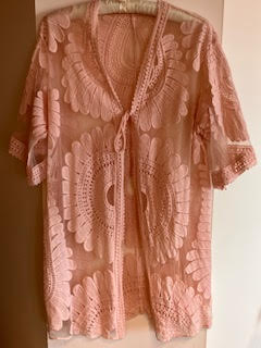 Soft pink embroidered Cover up