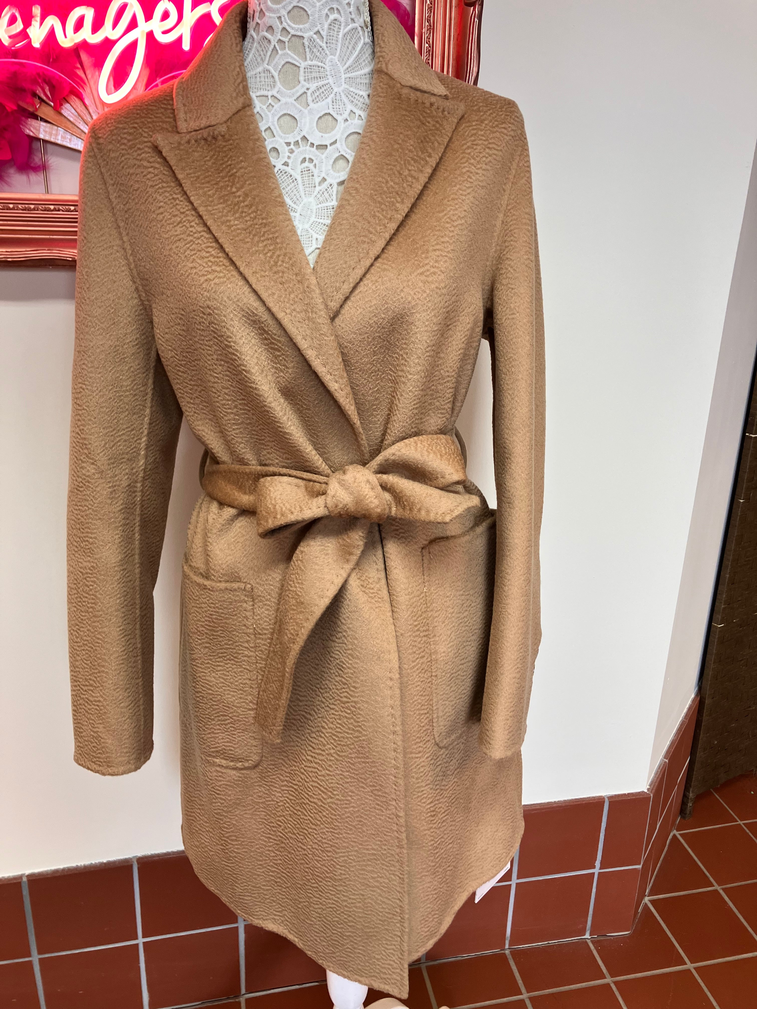 Cashmere Wrap Belted Coat