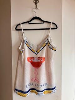 2 piece Linen mix Seafood Short Set Large