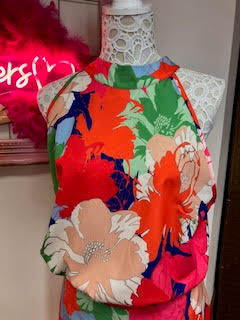 2 Piece Bright & Bold Floral Trouser Set