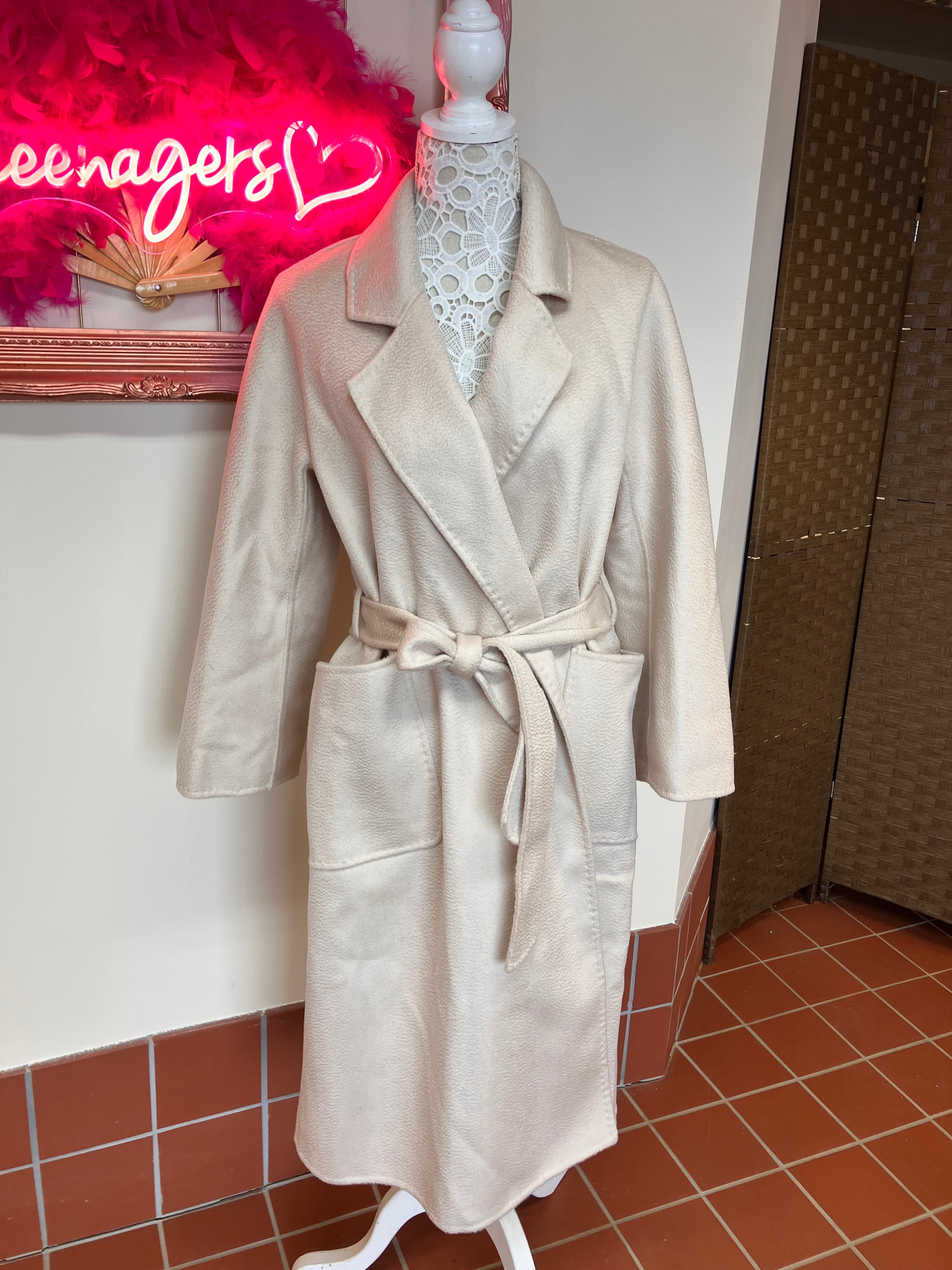 Cashmere Wrap Belted Coat