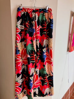 2 piece dark tropical trouser set
