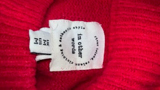 River Island oversized Red Chunky Turtleneck Longline Jumper