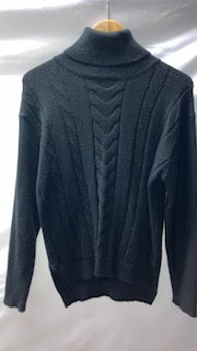 Black Cable knit jumper sweater