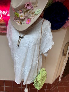 Lining Blouse with Star Detail to Front Large