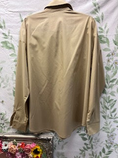 Camel Shirt with 3D Floral Design
