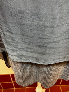 Oversized Blue Silky layered Blouse
