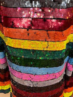 Rainbow sequin Mini Dress