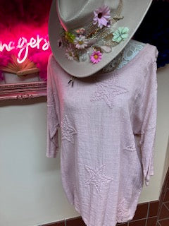 Lining Blouse with Star Detail to Front Large