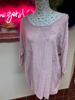 Lining Blouse with Star Detail to Front Large