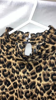 Boohoo Midi Leopard Print Dress Size 16