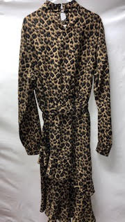 Boohoo Midi Leopard Print Dress Size 16