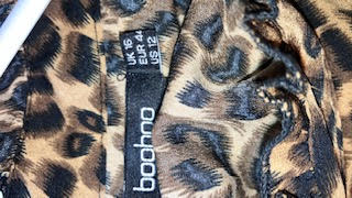 Boohoo Midi Leopard Print Dress Size 16