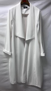 Wallis White Duster Coat size 16