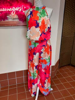 2 Piece Bright & Bold Floral Trouser Set