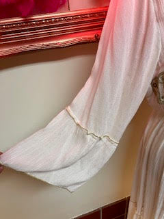 Pale Pink Maxi Dress with  Gold Embroidery & Sequin Details Large