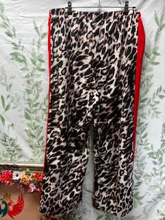 Leopard Print Wide Leg Trousers
