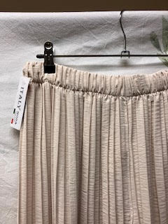 Pleated Elasticated Waist Palazzo Trousers