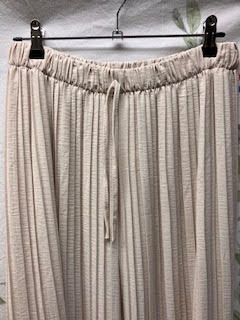 Pleated Elasticated Waist Palazzo Trousers